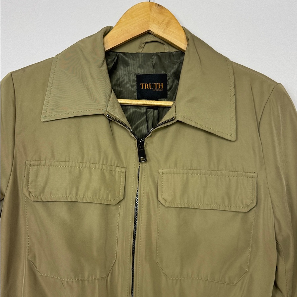 Truth By Republic Bomber Jacket Size Medium Olive Green New - Picture 2 of 10